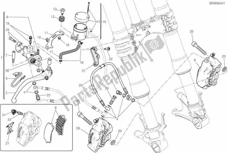 Wszystkie części do Freno Anteriore Ducati Superbike 1199 Panigale S ABS Senna Brasil 2014